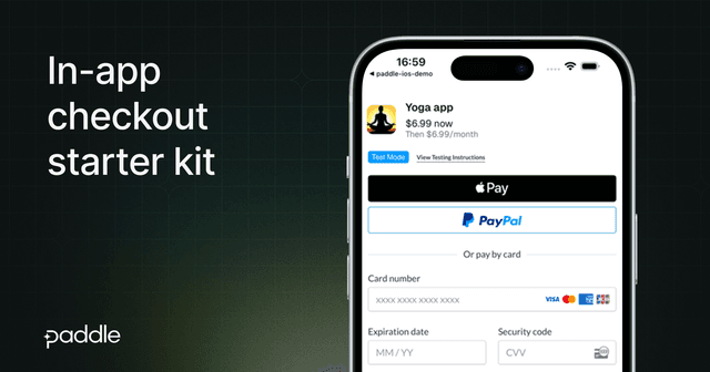 Paddle In-App Checkout Starter