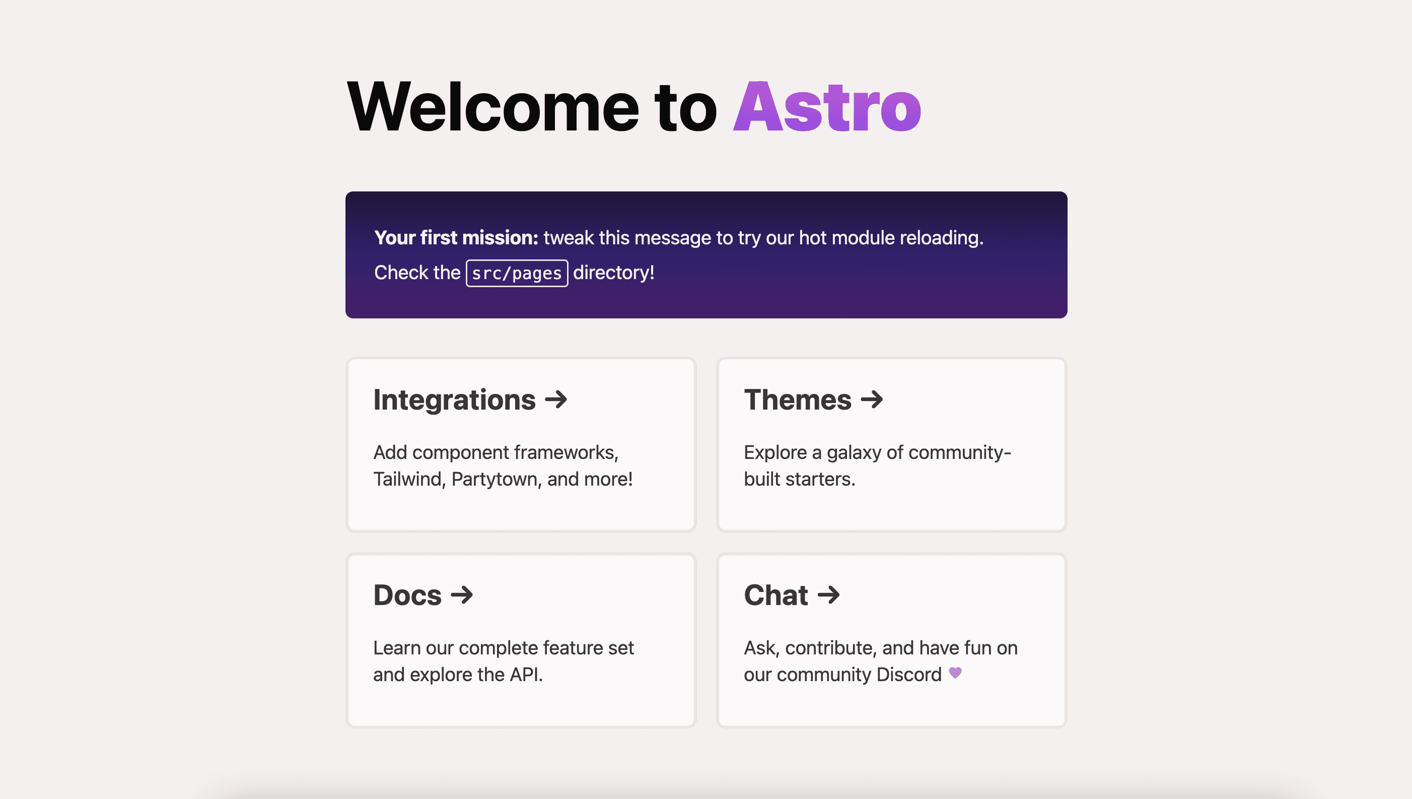 Astro template boilerplate